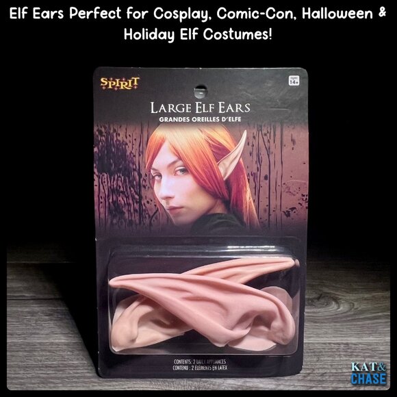 Spirit Large Elf Ears Latex For Halloween Or Cosplay Magic Halloween New In Box - Picture 1 of 6